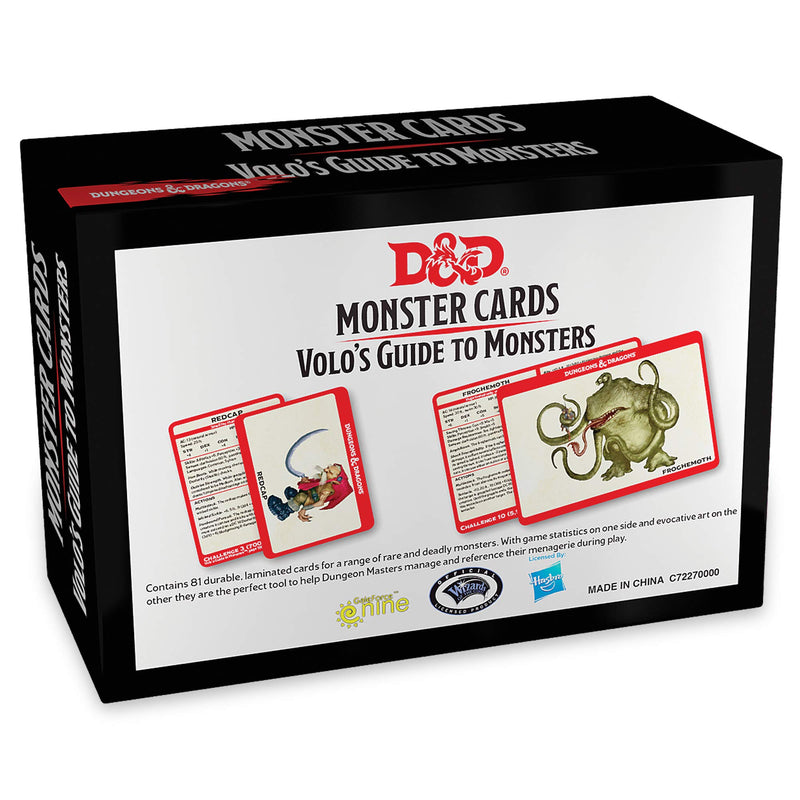 DUNGEONS & DRAGONS - MONSTER CARDS - VOLO'S GUIDE TO MONSTERS - Destination Retro