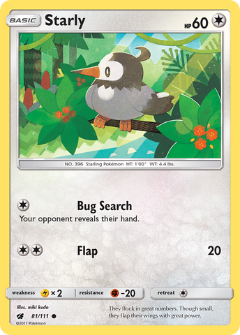 Starly (81/111) [Sun & Moon: Crimson Invasion] - Destination Retro