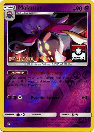 Malamar (51/131) (League Promo 1st Place) [Sun & Moon: Forbidden Light] - Destination Retro