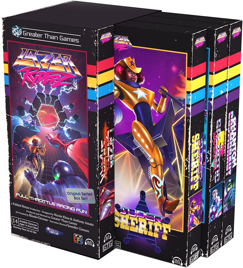 Greater Than Games Lazer Ryderz Board Game - Destination Retro
