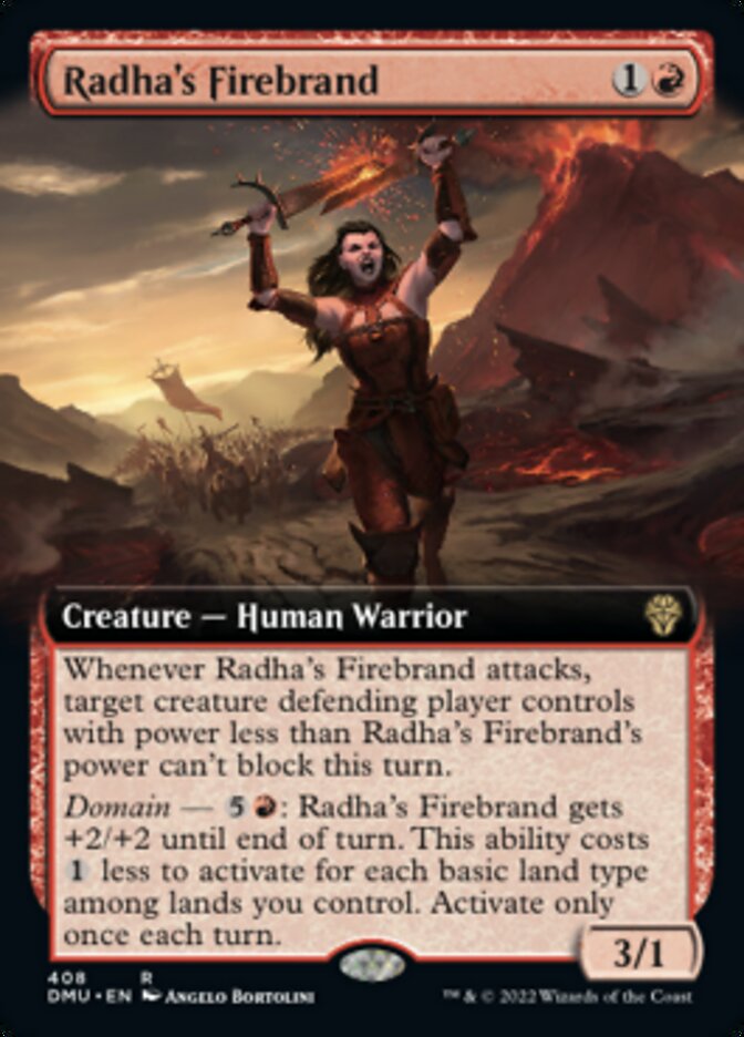 Radha's Firebrand (Extended Art) [Dominaria United] - Destination Retro