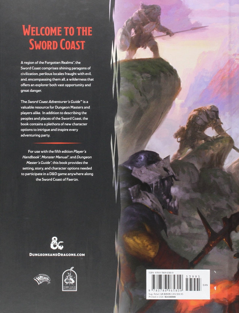 DUNGEONS & DRAGONS - ADVENTURE BOOK - SWORD COAST ADVENTURER'S GUIDE - Destination Retro