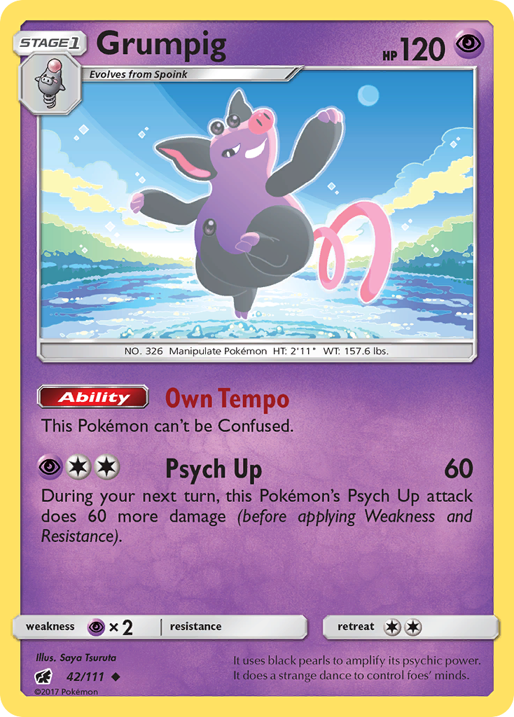 Grumpig (42/111) [Sun & Moon: Crimson Invasion] - Destination Retro