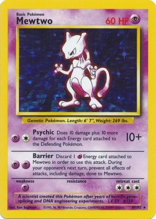 Mewtwo (10/102) [Base Set Unlimited] - Destination Retro