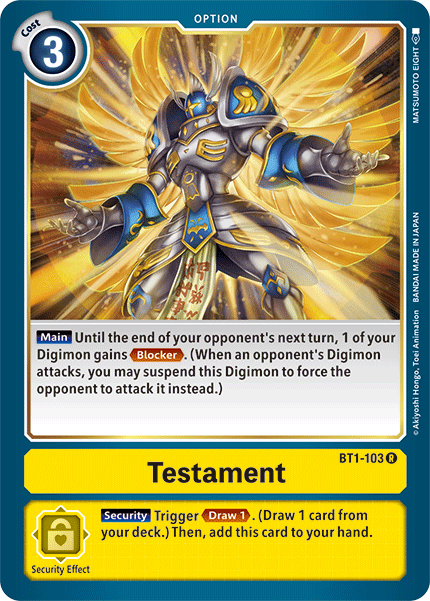 Testament [BT1-103] [Release Special Booster Ver.1.5] - Destination Retro