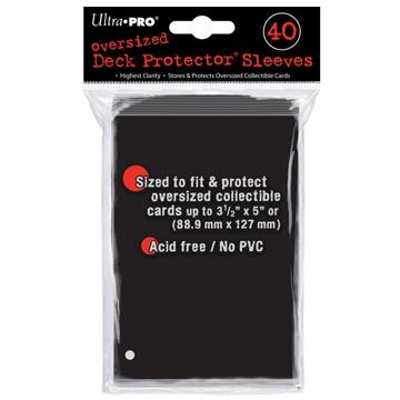 40ct Black Oversized Deck Protectors 40ct - Destination Retro