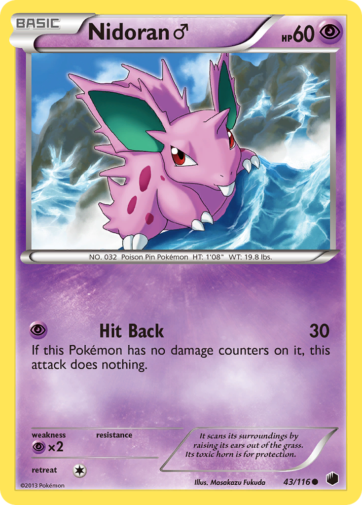Nidoran (43/116) (Male) [Black & White: Plasma Freeze] - Destination Retro