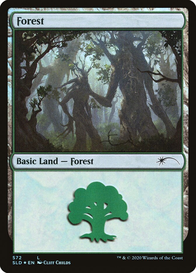 Forest (Tree Hugging) (572) [Secret Lair Drop Promos] - Destination Retro