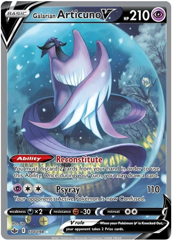 Galarian Articuno V (170/198) [Sword & Shield: Chilling Reign] - Destination Retro