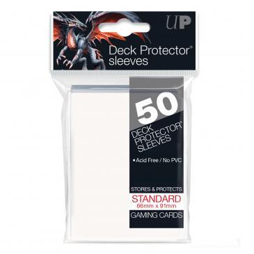 50ct White Standard Deck Protectors - Destination Retro