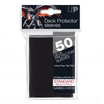 50ct Black Standard Deck Protectors - Destination Retro