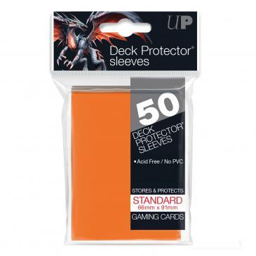 50ct Orange Standard Deck Protectors - Destination Retro