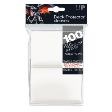 100ct White Standard Deck Protectors - Destination Retro