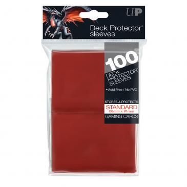 100ct Red Standard Deck Protectors - Destination Retro