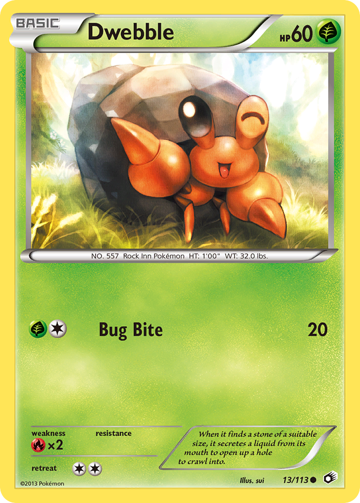 Dwebble (13/113) [Black & White: Legendary Treasures] - Destination Retro