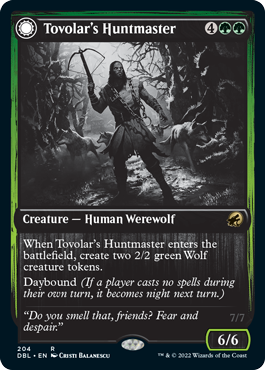 Tovolar's Huntmaster // Tovolar's Packleader [Innistrad: Double Feature] - Destination Retro