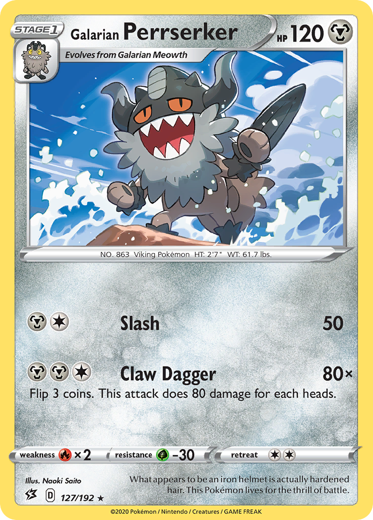 Galarian Perrserker (127/192) [Sword & Shield: Rebel Clash] - Destination Retro