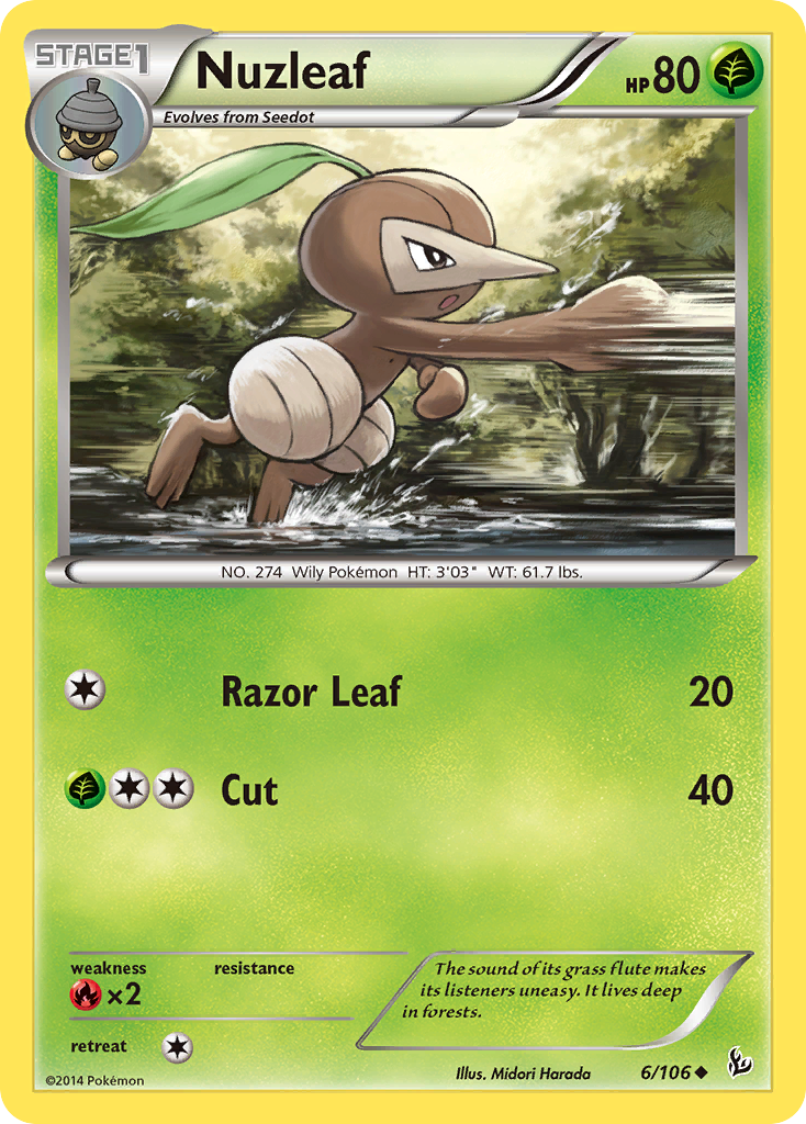 Nuzleaf (6/106) [XY: Flashfire] - Destination Retro