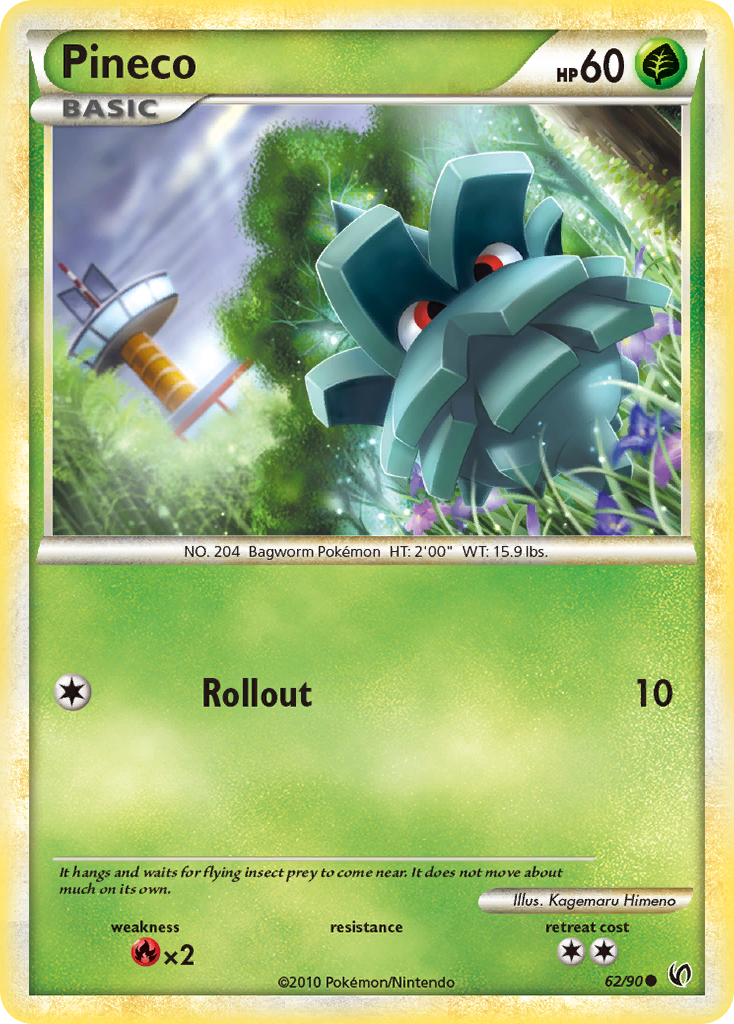 Pineco (62/90) [HeartGold & SoulSilver: Undaunted] - Destination Retro