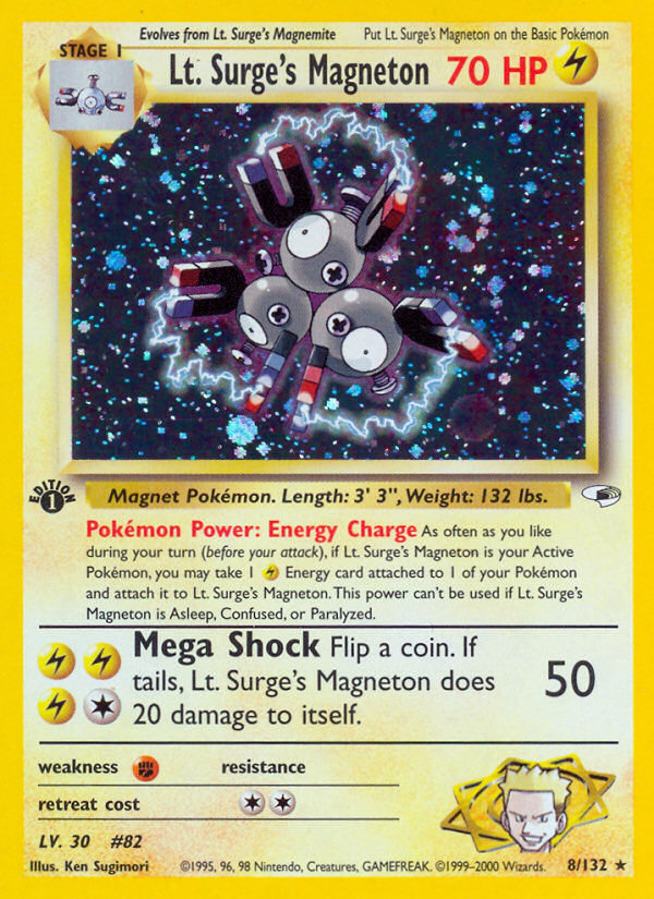 Lt. Surge's Magneton (8/132) [Gym Heroes 1st Edition] - Destination Retro