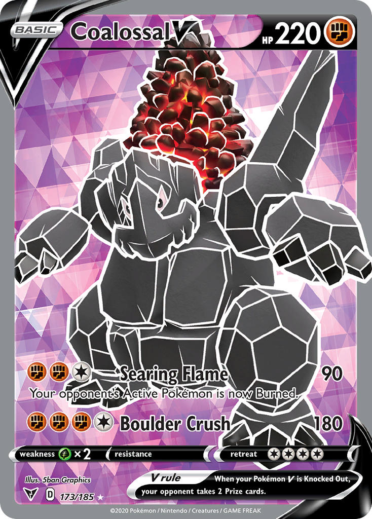 Coalossal V (173) [Sword & Shield: Vivid Voltage] - Destination Retro