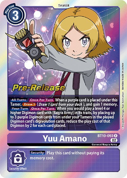 Yuu Amano [BT10-093] [Xros Encounter Pre-Release Cards] - Destination Retro