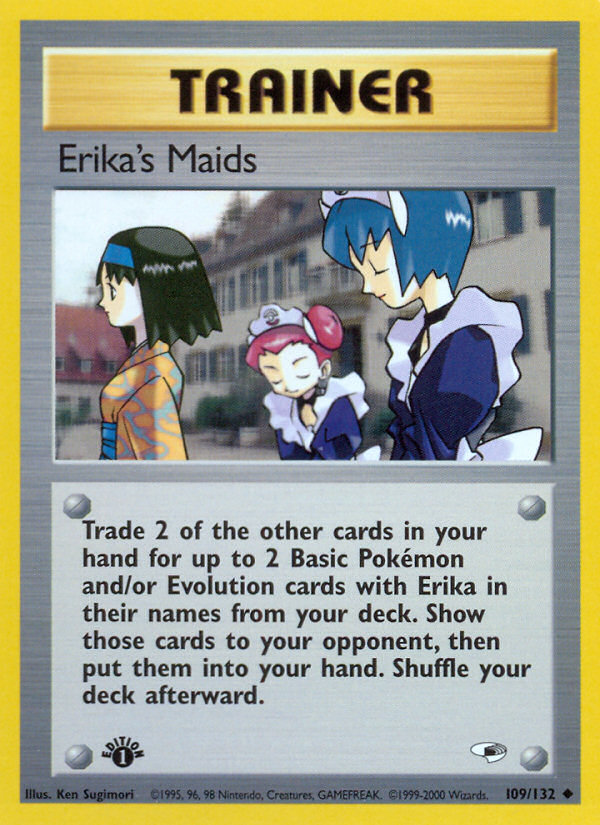 Erika's Maids (109/132) [Gym Heroes 1st Edition] - Destination Retro