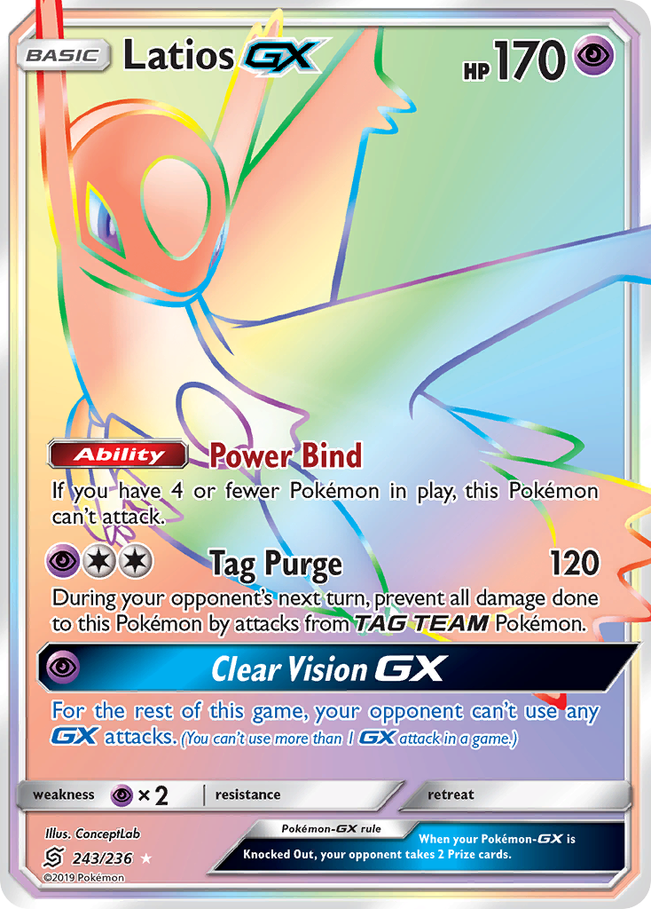 Latios GX (243/236) [Sun & Moon: Unified Minds] - Destination Retro