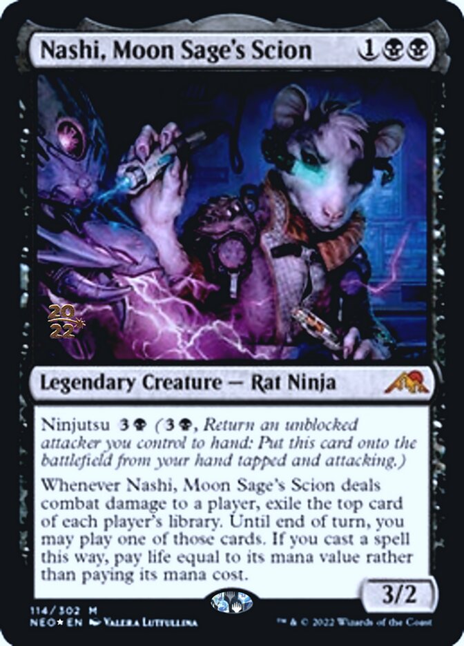 Nashi, Moon Sage's Scion [Kamigawa: Neon Dynasty Prerelease Promos] - Destination Retro