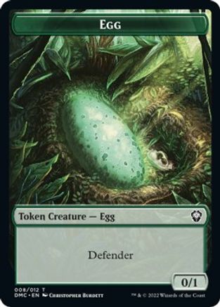 Snake // Egg Double-sided Token [Dominaria United Commander Tokens] - Destination Retro