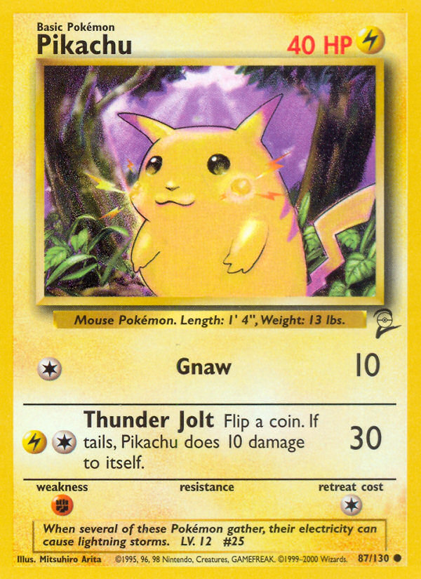 Pikachu (87/130) [Base Set 2] - Destination Retro