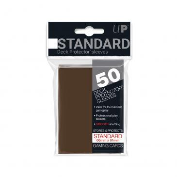 50ct Brown Standard Deck Protectors - Destination Retro