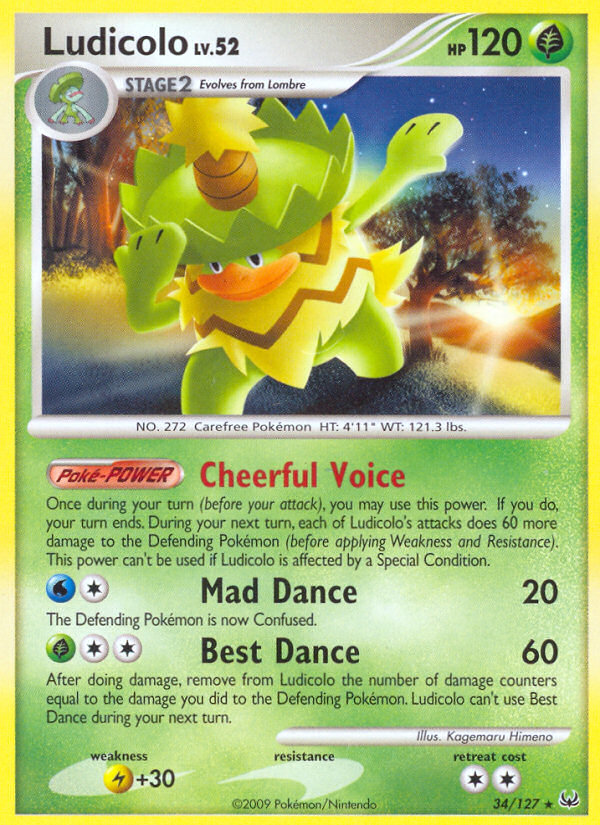 Ludicolo (34/127) [Platinum: Base Set] - Destination Retro