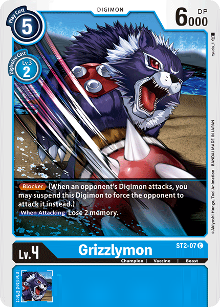 Grizzlymon [ST2-07] [Starter Deck: Cocytus Blue] - Destination Retro