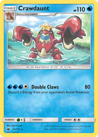 Crawdaunt (25/111) [Sun & Moon: Crimson Invasion] - Destination Retro