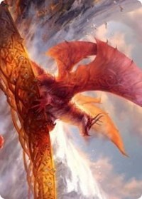 Goldspan Dragon Art Card [Kaldheim: Art Series] - Destination Retro