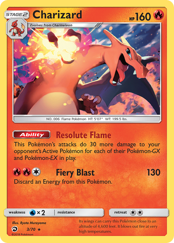 Charizard (3/70) [Sun & Moon: Dragon Majesty] - Destination Retro