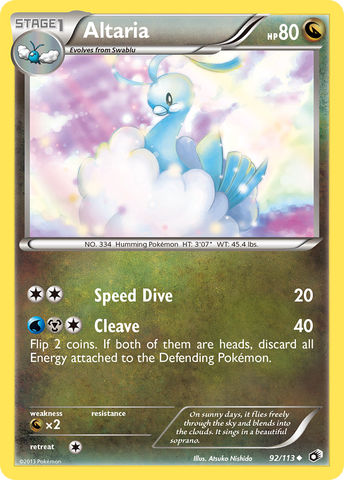 Altaria (92/113) [Black & White: Legendary Treasures] - Destination Retro