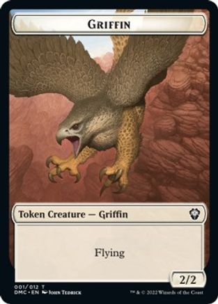Zombie Knight // Griffin Double-sided Token [Dominaria United Commander Tokens] - Destination Retro