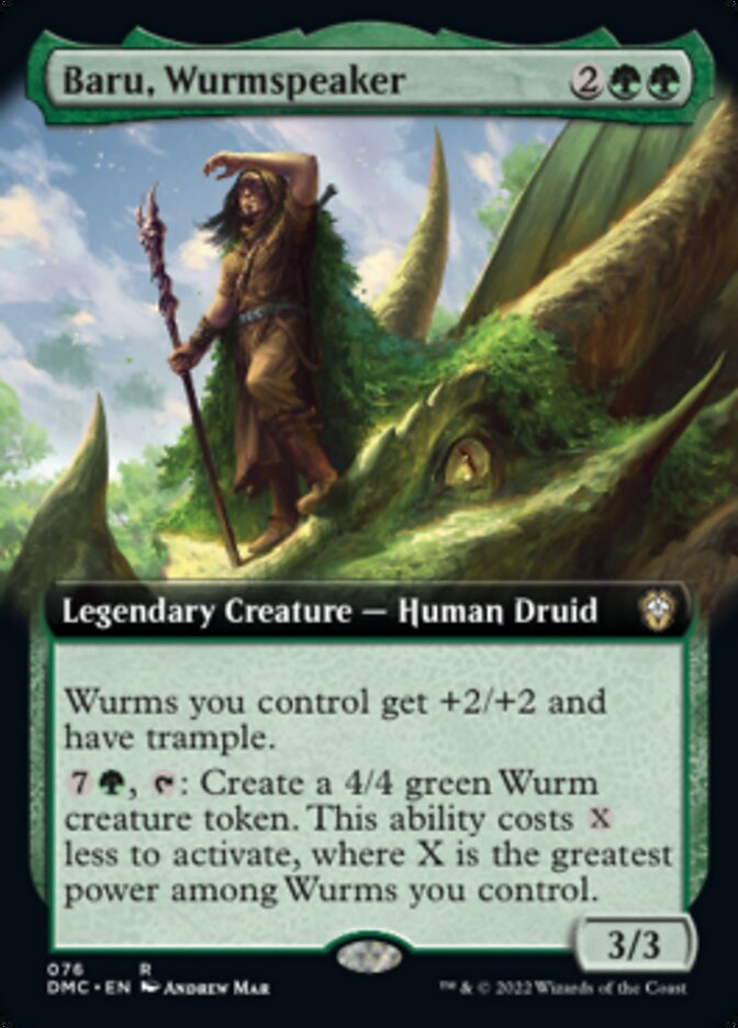 Baru, Wurmspeaker (Extended Art) [Dominaria United Commander] - Destination Retro