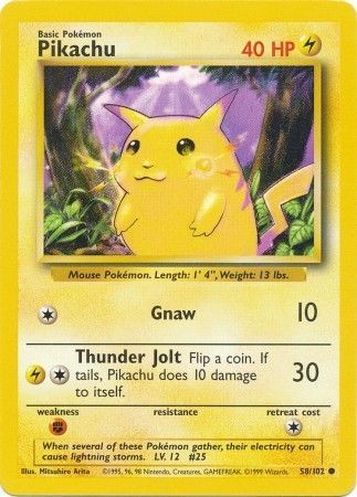 Pikachu (58/102) [Base Set Unlimited] - Destination Retro