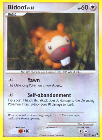 Bidoof (54/100) [Diamond & Pearl: Stormfront] - Destination Retro