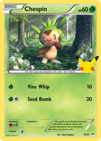 Chespin (6/25) [McDonald's 25th Anniversary] - Destination Retro