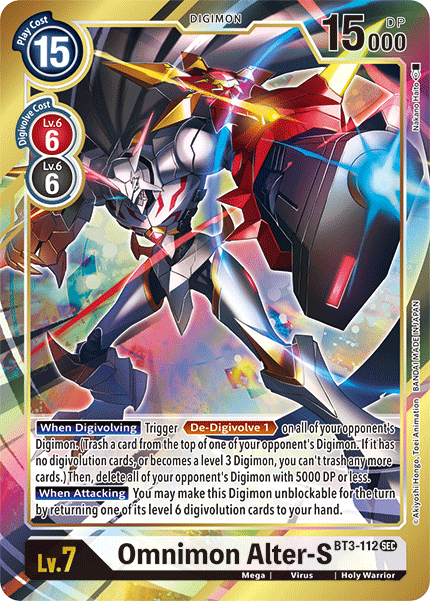 Omnimon Alter-S [BT3-112] (Alternate Art) [Release Special Booster Ver.1.5] - Destination Retro