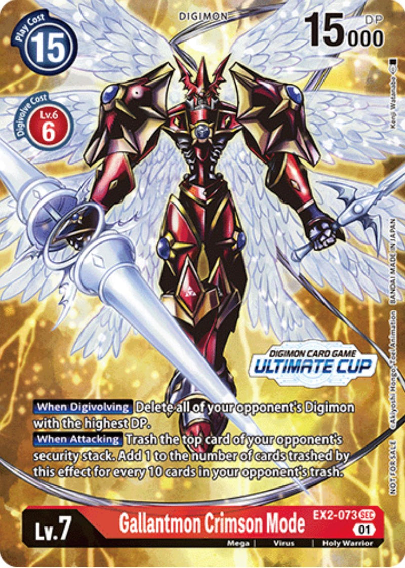 Gallantmon Crimson Mode [EX2-073] (Ultimate Cup) [Digital Hazard Promos] - Destination Retro