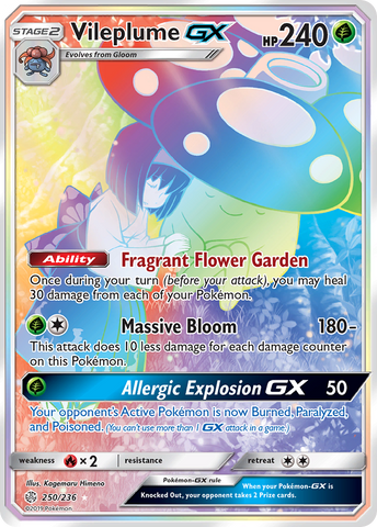 Vileplume GX (250/236) [Sun & Moon: Cosmic Eclipse] - Destination Retro