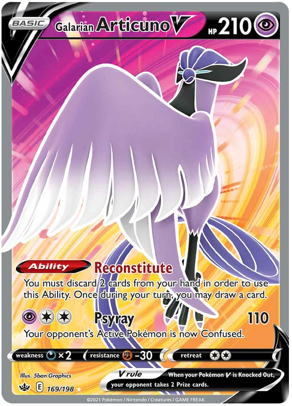 Galarian Articuno V (169/198) [Sword & Shield: Chilling Reign] - Destination Retro