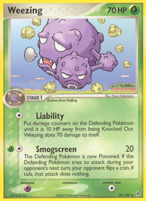 Weezing (51/107) [EX: Deoxys] - Destination Retro