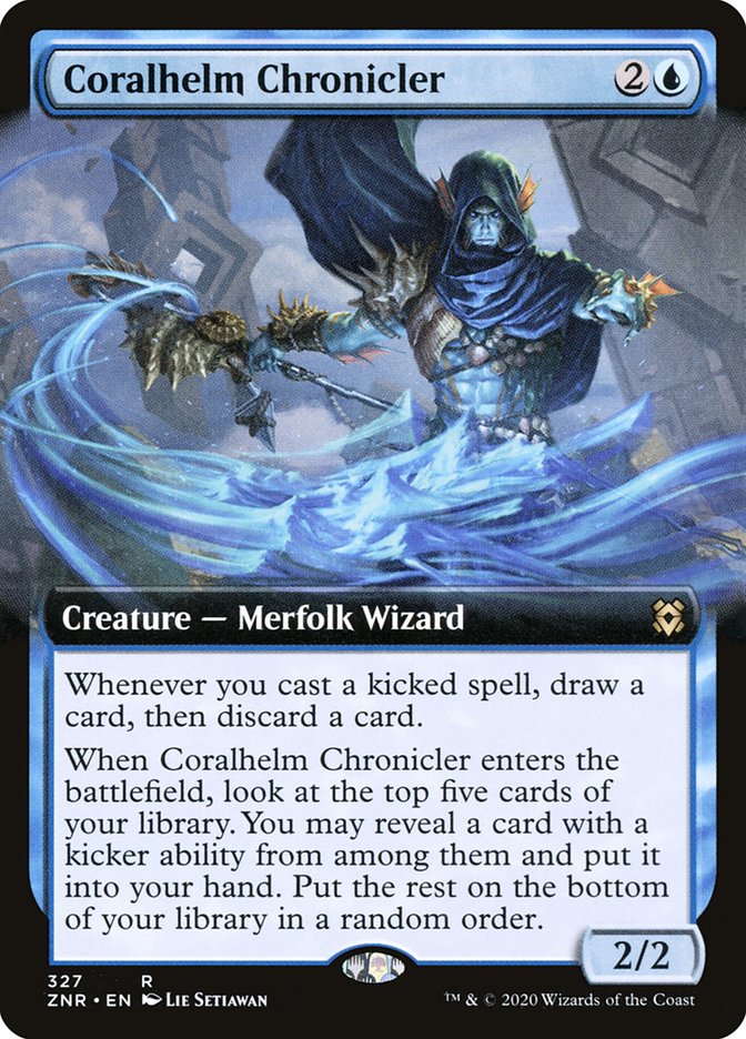 Coralhelm Chronicler (Extended Art) [Zendikar Rising] - Destination Retro