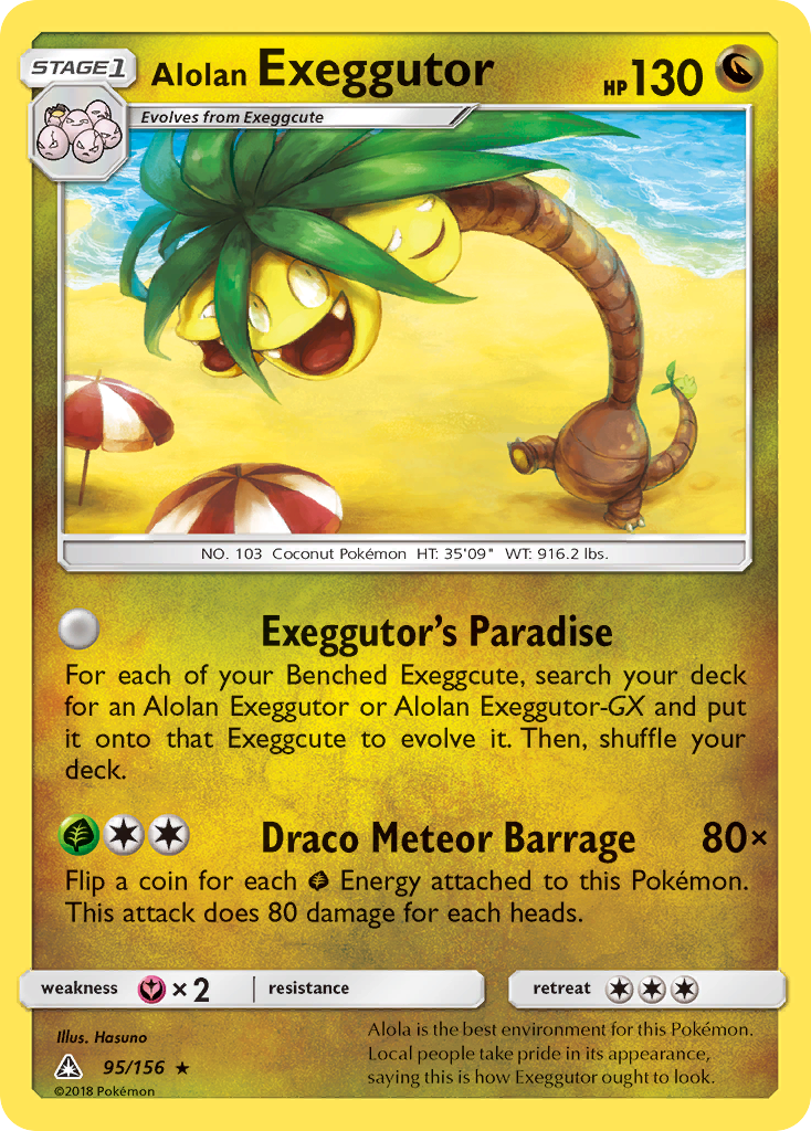 Alolan Exeggutor (95/156) [Sun & Moon: Ultra Prism] - Destination Retro
